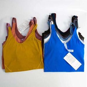 2024 Lululemeni Yoga Type Type Back Align Tops Tops Gym Vêtements Femmes Casual Runny Nude Sports Bra Fiess Beautiful Viest Shirt Sport Underwear KGI668