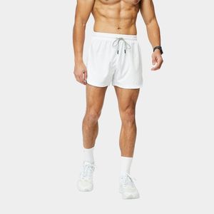 2024 Lululy Lemen Hommes Yoga Outfit Shorts Summer Gym Fiess Bodybuilding Courir Mâle Court Genou Longueur Respirant Mesh Sportswear Designers Beach Pant
