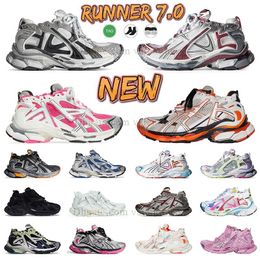 2024 luxe merk Track Runners 7.0 Casual schoen Transmit sense BOURGONDIË Deconstruction Tracks plate-forme platte sneakers outdoor wandelschoenen Platform heren dames