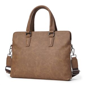 2024 Luxe Aktetas voor Man Lederen Tote Handtas Laptop Computer Schouder Cross Office Business Messenger Crossbody Tas Mannelijke Ontwerpen Jongens handtas portemonnees