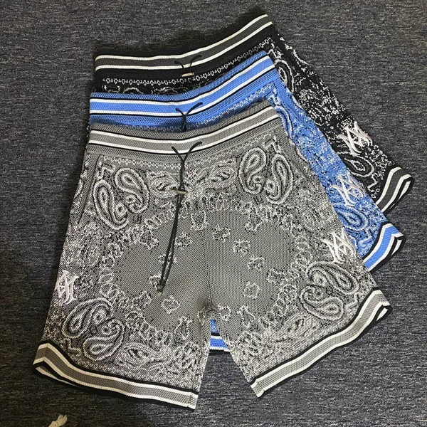 2024 Diseño de lujo Pantalones cortos para hombre Pantalón corto casual Baloncesto Cachemira Hawaii Playa Bordado Letra Imprimir Deporte Correr corto Hip Hop Agregar encanto Vender como pan caliente