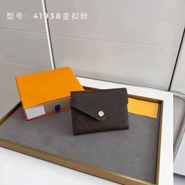 2024 Bolso de diseñador de lujo Cartera pequeña con lona y forro de cuero colorido Bolso para tarjetas de crédito a la moda Cartera cero