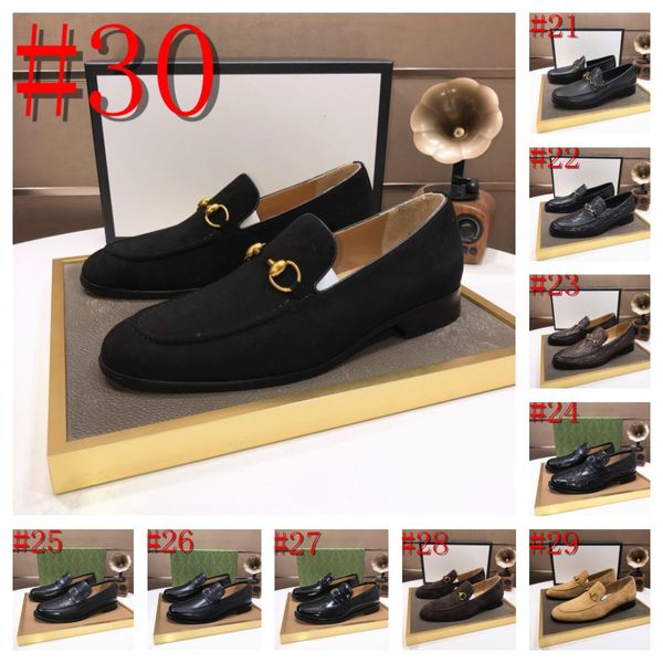 2024 Zapatos de cuero formales de negocios de diseñador de lujo Casual para hombres con traje Zapatos de boda sólidos de caña baja Color Zapatos Oxford de moda Zapatos de oficina puntiagudos Tamaño 6.5-12