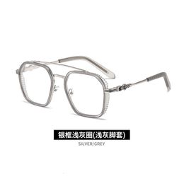 2024 Diseñador de lujo CH Gafas de sol para mujeres Cromos Marcos de gafas Moda para hombre Metal Tiktok Marco de gafas de corazón grande Señoras unisex Gafas de alta calidad K845