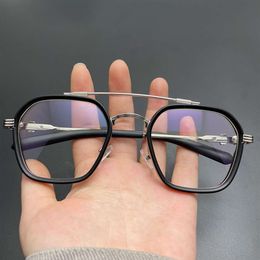 2024 Diseñador de lujo CH Gafas de sol para mujeres Cromos Marcos de gafas para hombre Nueva moda Gran corazón plano Marco de gafas Damas Unisex Gafas clásicas OXE5