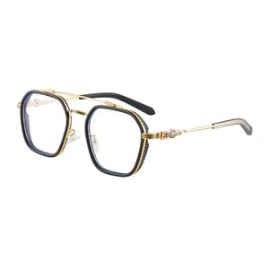 2024 Designer de luxe CH Lunettes de soleil pour femmes Chromes Lunettes Cadres Hommes Nouveau Irrégulier Polygonal Plat Épais Coeur Lunettes Cadre Dames Lunettes Unisexes L9FE