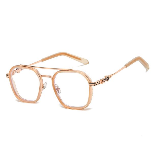 2024 Designer de luxe CH Lunettes de soleil pour femmes Chromes Lunettes Cadres Hommes Mode Mixte Plat Transparent Coeur Lunettes Cadre Dames Lunettes Unisexes DKB9