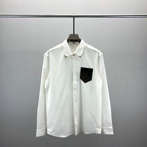 2024 luxe designer mode herenoverhemden met lange mouwen business casual merk lente slank overhemd M-3XL S1