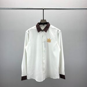 2024 luxe designer mode herenoverhemden met lange mouwen business casual merk lente slank overhemd M-3XL S3