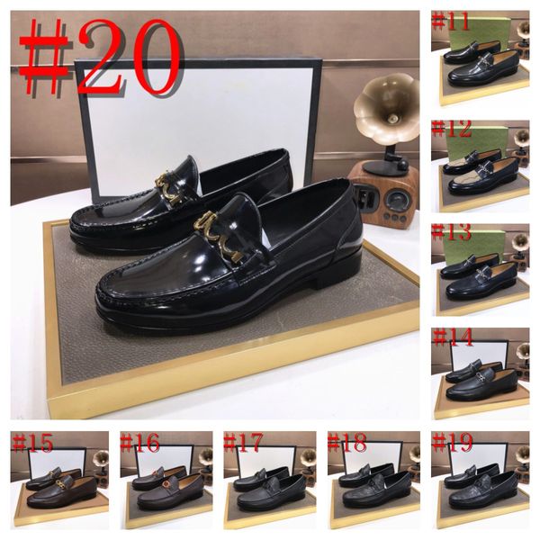2024 Designer de luxe Mode Bout pointu Designer Chaussures habillées pour hommes Mocassins Slip sur chaussures formelles Chaussure en cuir gaufré pour la taille de fête 6.5-12