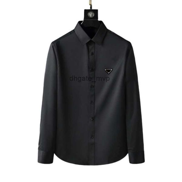 2024 Luxury Designer Mens Dress Shirts Fashion Business Casual Business Social Veste et Cocktail Shirt Brand Printemps Automne Slimnming Le manteau le plus à la mode