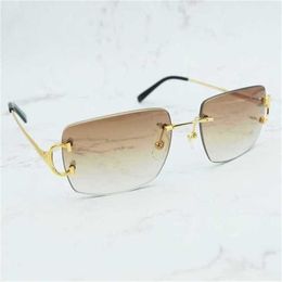 2024 Diseñador de lujo fuera del diseñador de lujo Nuevas gafas de sol para hombres y mujeres de un gran tamaño de vidrio vintage de vidrio Marca de gafas de sol de gafas de sol grandes