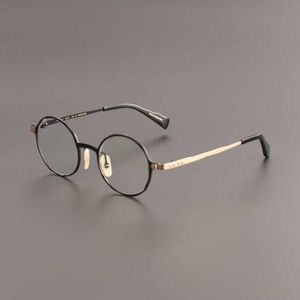 2024 Luxe ontwerper Off Luxury Designer Nieuwe heren- en dames zonnebrillen van Japanse handgemaakte Masayama MM-0012 Dunne ronde puur titanium frame met bijziendheid bril