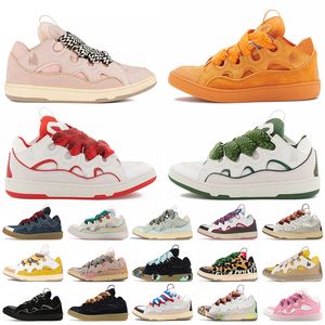 2024 Luxe designer schoenen Lavin Damesplatform Lavina Leather Curb Casual Sneakers reliëf Moeder Kind Nappa kalfsleer Dubbele geweven veters Lavins Mesh Trainers