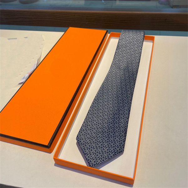 2024 Cravate de luxe pour hommes Cravates de créateurs Cravates de marque Cravates de mariage décontractées Cravates de mariage rétro Cravates en soie décontractées avec boîte H33
