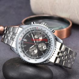 2024 Montre à quartz multifonction en alliage de cuir pour hommes de luxe avec bande en acier solide à six aiguilles avec fonction calendrier loi sur les loisirs d'affaires