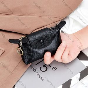 2024 Luxe Mini Women Wallet Cow Leather Lederen Zipper Coin Kleine vrouwelijke sleutelhanger Pouch Gold Ingot Shape Card Money Bag Chic Clutch