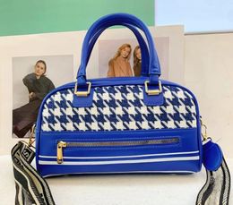 Bolso de diseñador de lujo para mujer, bandolera, Mini bolsas de almohada, bolsos de Diseñador de Bolsos, bolso Boston, estampado azul a la moda, 2024