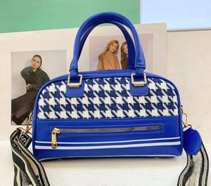 2024 Luxe Nieuwe Designer Tas Dames Crossbody Tas Mini Kussen Zakken Handtas Designer Tassen Boston Portemonnee Mode Blauwe Print