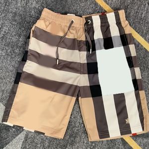 2024 Luxury shorts voor heren zomer geruite geblokte broek plaid mannen Brits strandbroek
