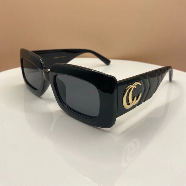 2024 Gafas de sol cuadradas de lujo con lentes negras/grises rectangulares de gran tamaño 100% UV Moda clásica Marca Marmont Gafas de sol G0811S Mujeres