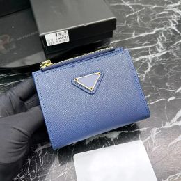 2024 Luxurys Designer Wallet Purso para mujeres Titular de la tarjeta para hombres Triángulo Triángulo Monedas Billeteras de moda Monedas de monedas Titulares de tarjetas de bolsas de backnote Pasaporte rosa negro con