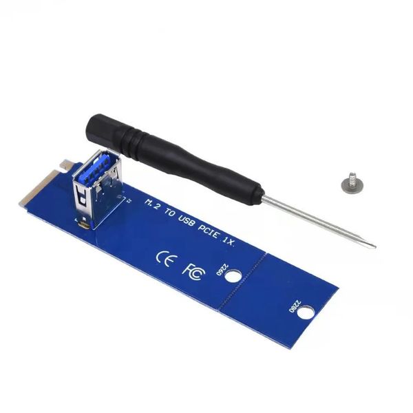 2024 M.2 a la tarjeta de tarjeta USB 3.0 M2 M Clave para USB3.0 para la tarjeta elevadora PCIE PCI-E para minería de mineros para adaptador M2 a USB 3.0