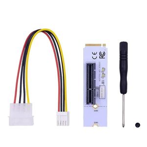 2024 M2 à PCI-E 4x Riser Carte avec indicateur de tension LED pour l'adaptateur PCI Express 1x à 16x - touche M2 M à PCIe X4 Transférer la solution LED