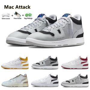 2024 Mac Attack MacAttack Attacks Zapatos casuales para hombre Veneno de limón Cactus Jack Blanco Negro Rojo Crush Revestimientos de plata Hombres Mujeres Entrenadores Zapatillas deportivas Zapatillas para caminar 36-45