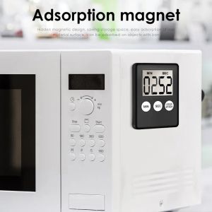 2024 Magnet Kitchen Temper Electronic LCD Pantalla digital Conteo de cocción Contabilidad Reloj de la alarma de sueño Relojes de sueño Cocina para la cocina para