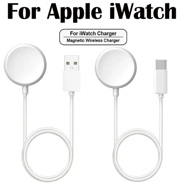 Cargador inalámbrico magnético 2024 para Apple Watch Ultra Series 8 7 6 SE Cable de carga rápida USB tipo C para iWatch Series 6 3 5 3 2