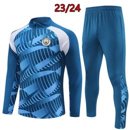 2024 Man City Soccer Tracksuit Suit and Kids 23 24 Football Training Sleach Jogging Chandal Futbol survivant Foot
