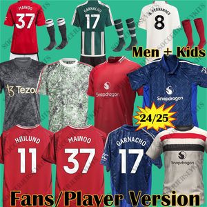 2024 Manchestee United Jerseys Kits de football pour enfants 24 25 Stone Roses Unite