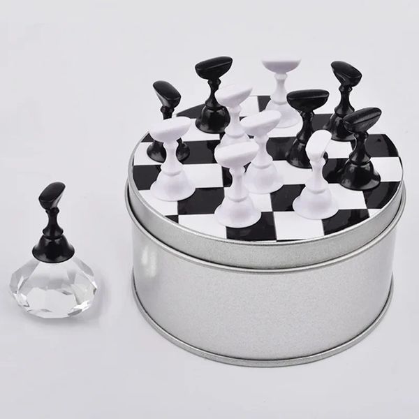 2024 MANICURE Échecteur Plaque de plaque Crystal Gem Base Exercice Stand Lotus Siège Manucure Échecure Manucure Échec