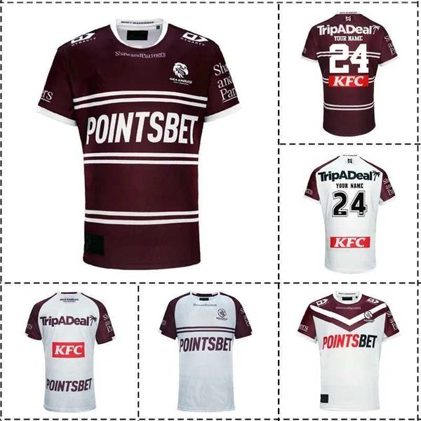 2024 Manly Sea Eagles Home Away Training Tee Tee Rugby Jersey - Taille pour hommes S-5XL IMPRESS