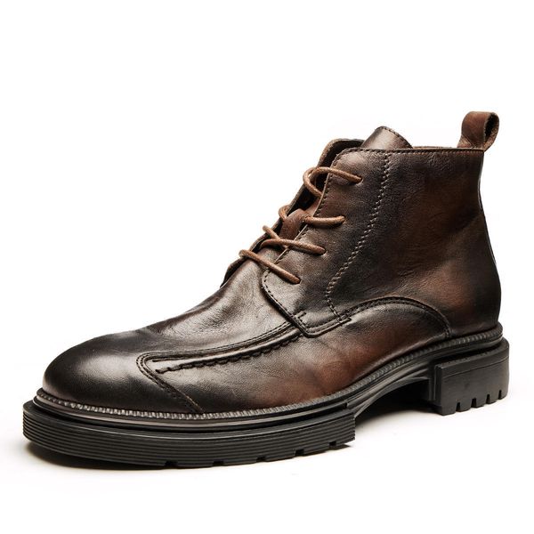 2024 Boots Compat Men Mentiler designer noir marron marron classique Boots latérale Bottes de robe à fermeture éclair côté pour hommes