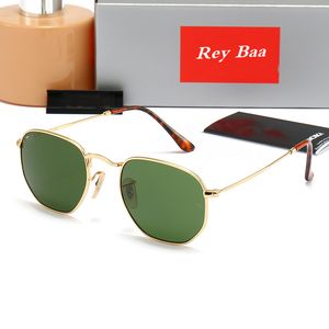 2024 Hommes Classique Marque Rétro Lunettes De Soleil Designer Lunettes Ray Métal Cadre Designers Lunettes De Soleil Bans Femme Bandes avec Boîte Lentilles En Verre