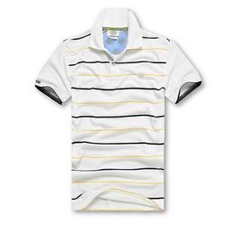 2024 Camiseta con bordado de cocodrilo para hombre, Polo de solapa de algodón para hombre, camiseta de media manga sencilla y transpirable de verano de gama alta, novedad de verano