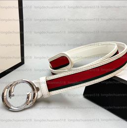 2024 Men Belts Bints Classic Ggites Fashion Business Cinturón casual Women Hebilla de metal Ancho de cuero de 3.8 cm de 105-125 cm con caja G07