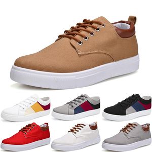 2024 Mannen Mode Canvas Sneakers Schoenen Zwart Wit Blauw Grijs Rood Khaki Mens Casual Out Jogging Walking Item Twintig Negen