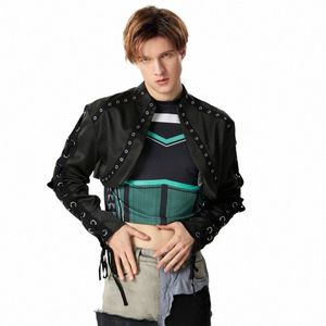 2024 Hommes Vestes Patchwork Lg Manches Open Stitch Fi Casual Crop Manteaux Hommes Streetwear Printemps Loisirs Vestes S-3XL INCERUN j1Xe #