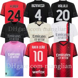 2024 Men Jersey Soccer jerseys Mens customized football shirt kids kit Set football kit RAFA LEAO THEO TOMORI PULISIC LOFTUS CHEEK BENNACER KALULU REIJNDERS MILANS