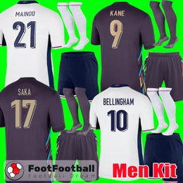 2024 Men Kit Mainoo Bellingham Saka Englands Football Shirt Soccer Jerseys 2025 Toney Kane Sterling Mount Rashford Grealing Foden Mand Socks Top Top