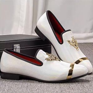 2024 Men Leer Casual schoenen Fashion Wedding Party Jurk Handgemaakte loafers B28