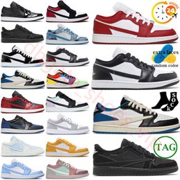 2024 Hommes Low Jumpman 1 1S Blanc Obsidian Designer Sneaker Concord University Blue UNC Noir Bred Toe Twist Smoky Grey Sports Chaussures Femmes Chaussures de basket-ball taille 46