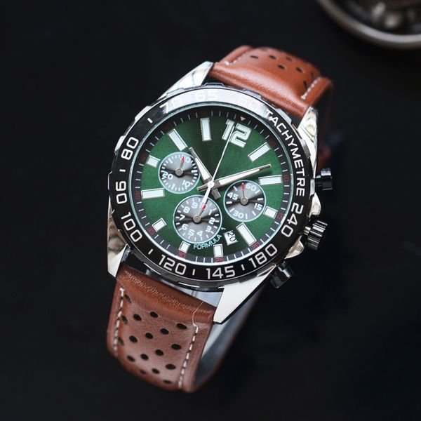 2024 Men de luxe Designer Quartz Tag Watch Mens Mens Auto 6 Hands Watches Wristwatch 003