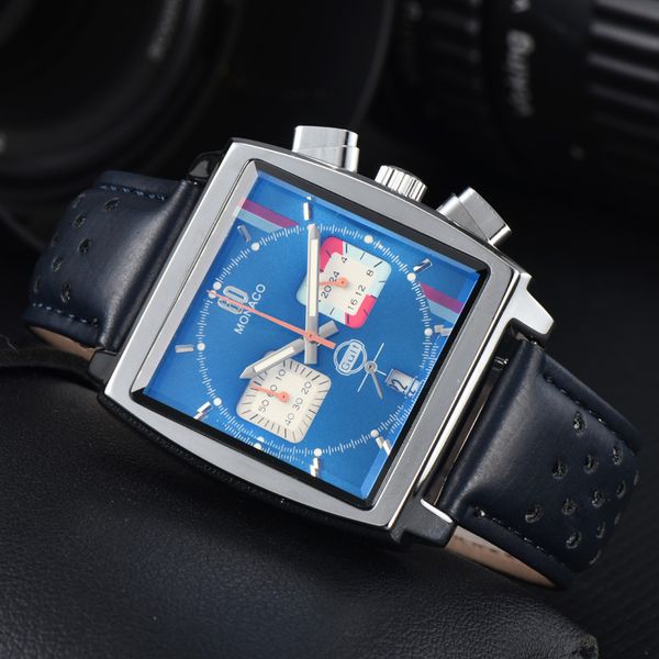 2024 Men Luxury Designer Brand Original Automatic Quartz Tag Watch Mens Auto 6 Hands Watches Wristwatch 004