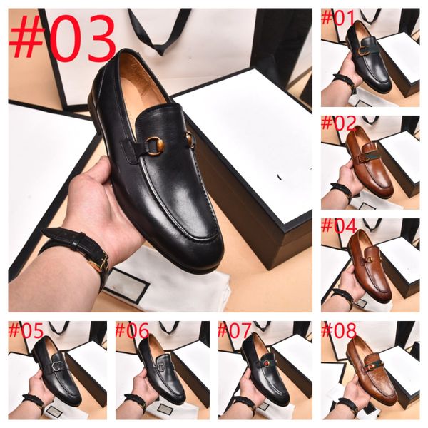 2024 Hombres Hombres Diseñador Lujoso Vestido Zapatos de cuero Resbalón en charol Mens Casual Oxford Zapato Mocasín Glitter Calzado masculino Zapatos de punta estrecha para hombres tamaño 38-46