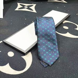 2024 Men de cou Ties Marque Men Tie 100% Silk Jacquard Design Mens Fashion Tie Lettre imprimé Luxurys Business Neck Tie