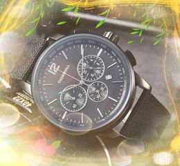 2024 hommes Quartz batterie mouvement automatique complet chronomètre fonctionnel montres 41mm bracelet en cuir tissu plongée super lumineux étanche montre cadeaux d'anniversaire